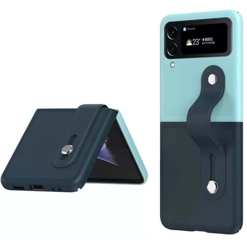 | Wholesale Price at Gaffar India Back Cover For Samsung Galaxy Z Flip 4 / Flip4 5G Ultra-Thin Lightweight Leather Strap Kickstand Anti-Fall Protective Shockproof Back Cover Case