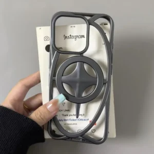 3D Frosted Star Hollow Cool For Magsafe Magnetic Case for iPhone 16 15 14 Plus 13 12 11 Pro Max Shockproof Heat Dissipate Cover