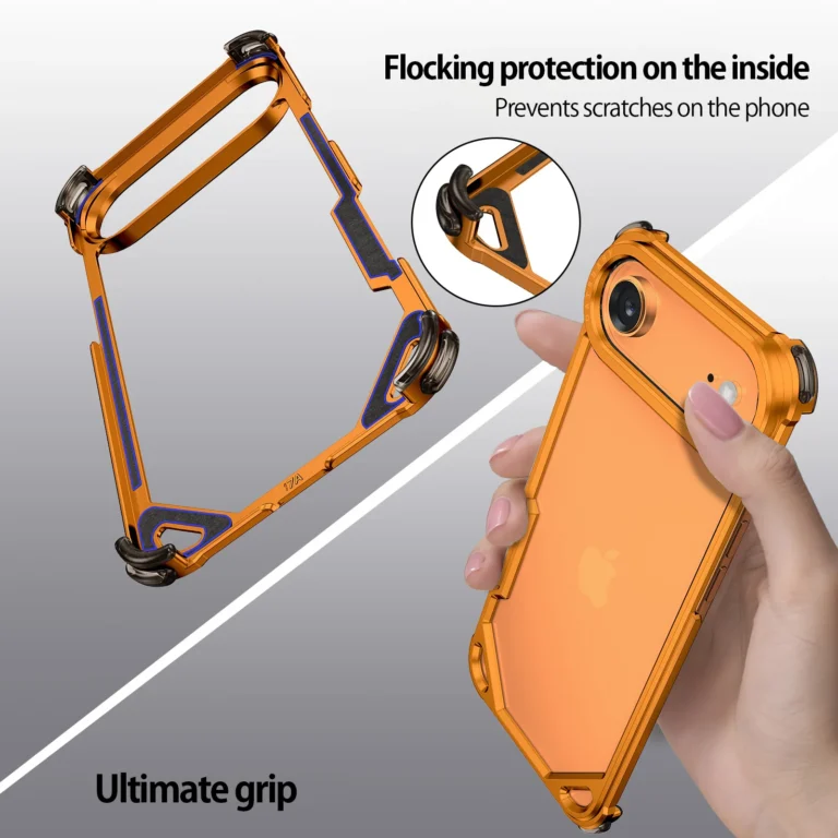 | Wholesale Price at Gaffar India Eary Frameless Case for iPhone 17 Air Magsafe Ultra-thin Metal Shockproof Drop Protection Phone Cover Aluminum Minimalist Shells