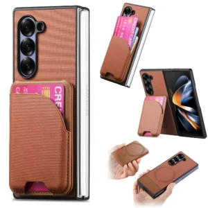 Detachable Magnetic Card Holder Wallet PU Leather Phone Case for Samsung Galaxy Z Fold 7 6 5 4 3 Fold7 Fold6 Fold5 Fold4 Fold3