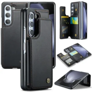 EUCAGR Luxury Magnetic Wallet PU Leather Case For Samsung Galaxy Z Fold 6 7 Card Solt Holder Pocket Cover For Galaxy Z Fold 7 6
