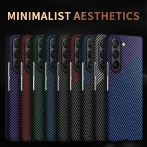 High Texture Kevlar Texture Carbon Fiber Case for 2025 Samsung Galaxy Z Fold 7 6 5 4 3 Ultra Slim Anti-Drop Full Protector Cover