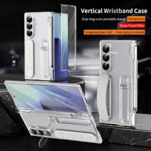 Multifunctional Kicktand Wrist Strap Folding Case For Samsung Z Fold 7 Fold SE Special Edition Galaxy Z Fold 6 5 4 Cover
