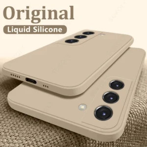 Case For Samsung Galaxy S24 S23 S22 S25 Ultra S24 FE A56 A55 A53 A54 A16 A17 5G S25 Edge Shockproof Liquid Silicone Phone Cover