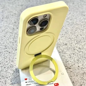 Luxury Liquid Silicone Stand Ring Holder Magsafe Case For iPhone 17 Air 16 15 14 13 12 11 Pro Max Plus Magnetic Matte Soft Cover