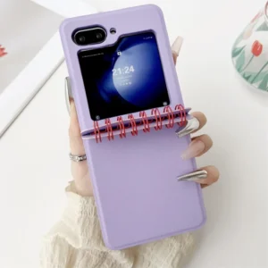 PU Leather Shock Proof Flip Calendar Spiral Notebook Phone Case for Samsung Galaxy Z Flip 7 FE 6 5 4 3 5G Hinge Protective Cover