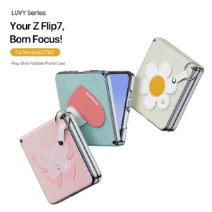 DUX DUCIS For Samsung Galaxy Z Flip 7 Case, Ultra Thin Leather Flip Cover with Shockproof Full Body Protection & Lanyard Design