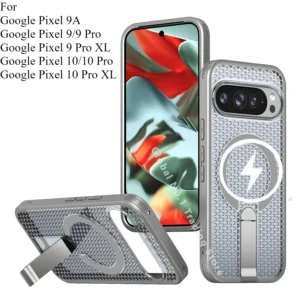For Google Pixel 10 9 Pro XL 10 9A Transparent particle heat dissipation PC board bracket magnetic phone case protective cover