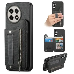 For Oneplus13 13R 5G Luxury Case RFID Card Leather Elastic Strap Wallet Funda OnePlus 13 Case One Plus 13R Ace 5 Pro Zipper Capa