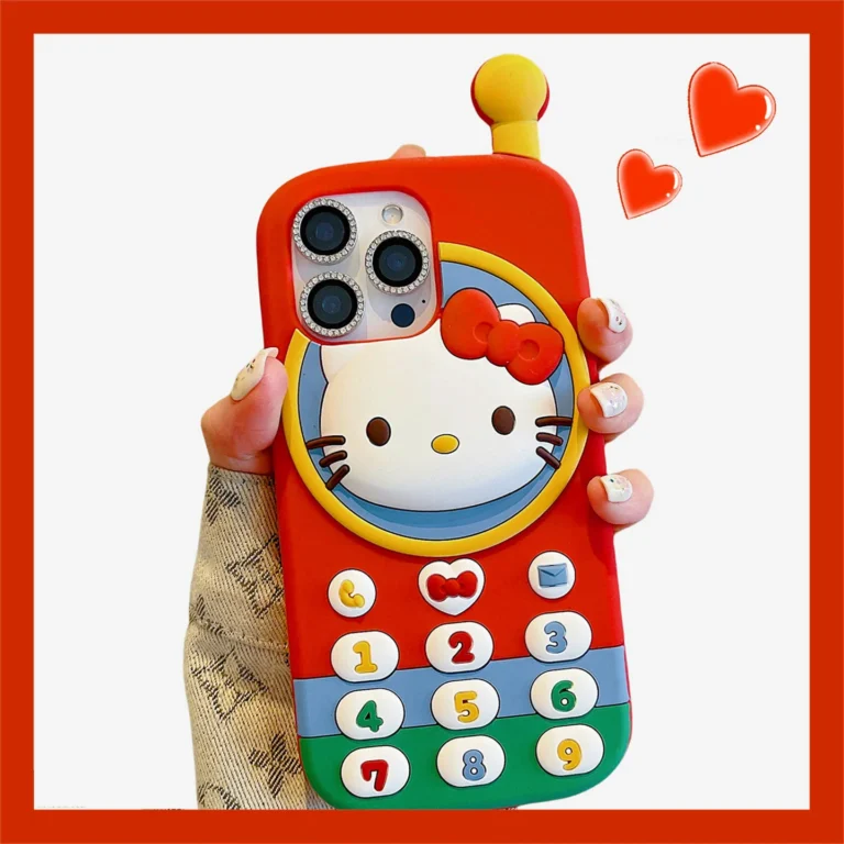 For iPhone 17 16 15 14 13 12 11 Pro Plus Max Silicone Retro phone KT Soft Cover Case