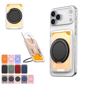 For Magsafe Wallet Slot Card Holder Magnet Magnetic Stand For iPhone 17 16 15 14 Pro Max or Samsung S26 S25 S24 Phone Accessory
