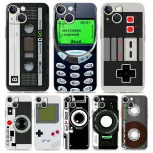 Vintage Tape Camera Gameboy Phone Case For Samsung Galaxy S25 S23 S24 S22 Ultra Plus Shockproof Cover For Galaxy S24+ S23+ S25+