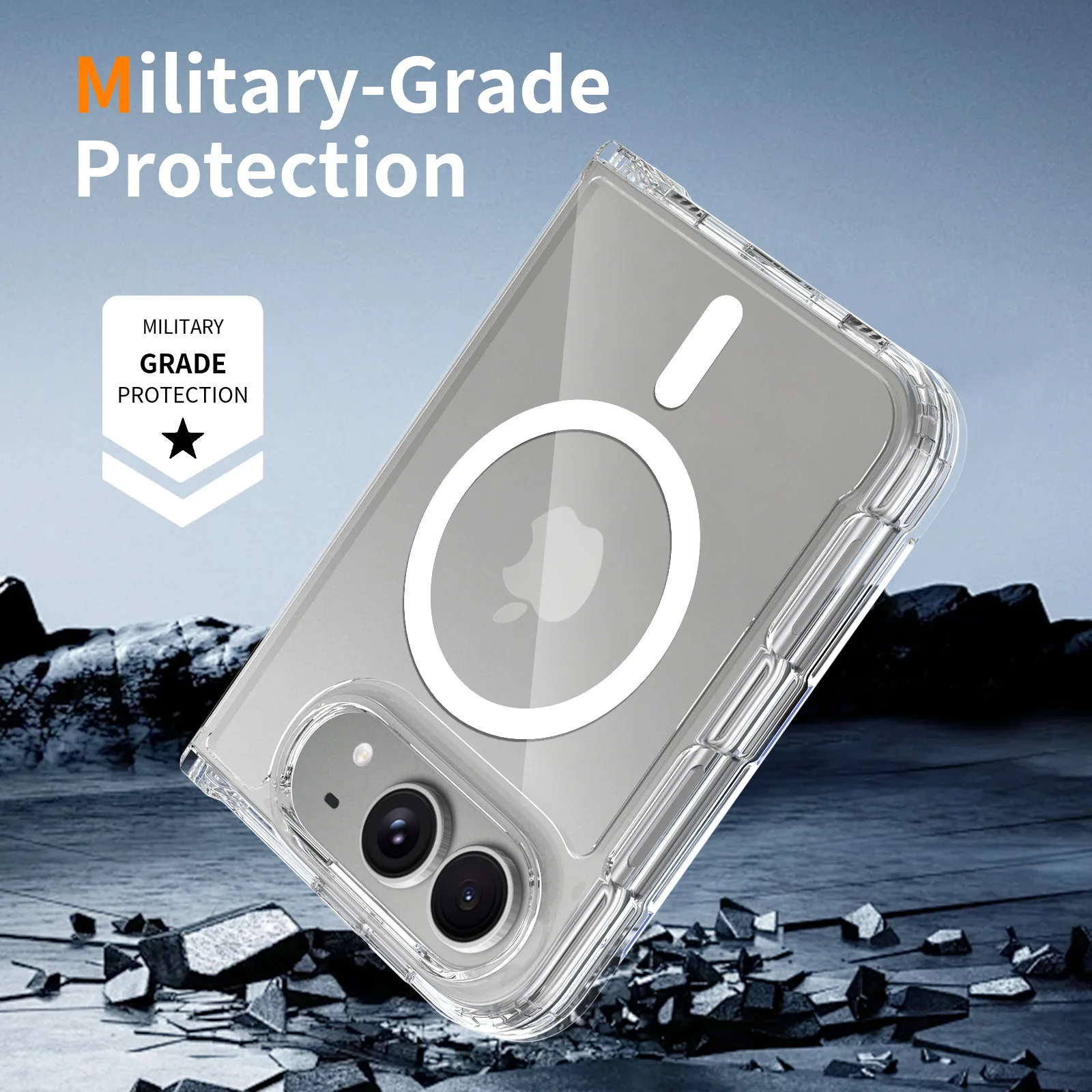 Original For Magsafe Magnetic Wireless Charging Phone Case For iPhone Duo 18 Fold Clear Protective Cover For iPhone 18 Duo 5