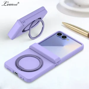 Luxury Matte 360 Bracket Case for Samsung Galaxy Z Flip 8 7 6 ZFlip 5 4 3 Magnetic Stand Holder Shockproof Hard Back Cover 1