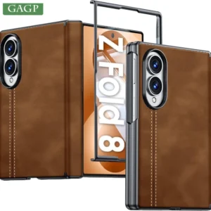 Business Matte PU Leather for Samsung Z Fold 8 Ultra Skin Feel Screen Protector Flim Magnetic Hinge Protection Shockproof Cover 1