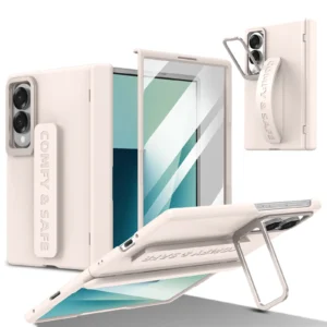 Lens Bracket Phone Case For Samsung Galaxy Z Fold 8 7 6 5 4 Ultra With Wrist Strap Tempered Flim Magnetic Hinge Protection 1