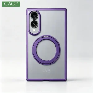 360° Rotating Bracket Holder Magnetic Case For Samsung Galaxy Z Fold 8 Ultra 7 6 5 4 Transparent Glass Film Protection PC Cover 1