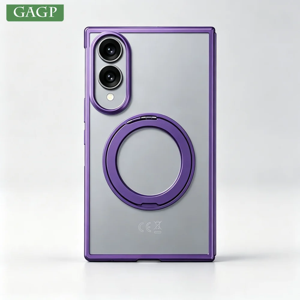 360° Rotating Bracket Holder Magnetic Case For Samsung Galaxy Z Fold 8 Ultra 7 6 5 4 Transparent Glass Film Protection PC Cover 1