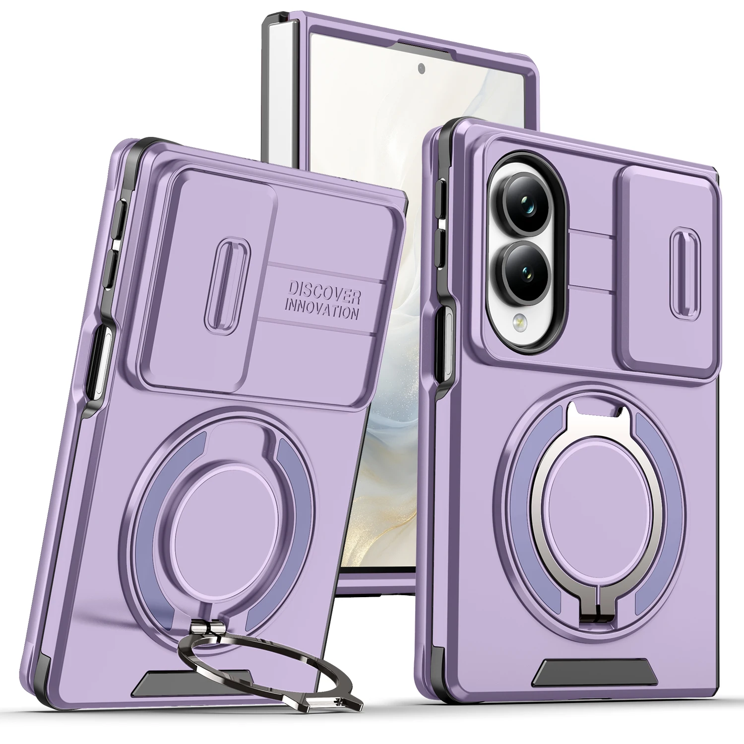 Case For Samsung Galaxy Z Fold 8 Ultra ZFold 7 ZFold8 Shockproof Protective Cover 360 ° Rotating Bracket Folding Magnetic Phone 1