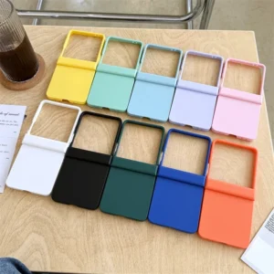Fashion Candy Color Skin Feel Frosted Phone Case For Samsung Galaxy Z Flip 8 7 FE 6 5 Hinge Full-Protection Anti-drop Slim Cover 1