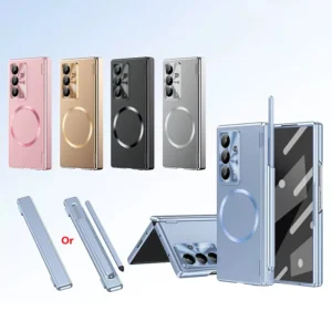 For Samsung Galaxy Z Fold 7 6 8 Magsafe Case With Hinge Protection Magnetic Cover With Touch Pen Stylus S Pen & Screen Protector 1