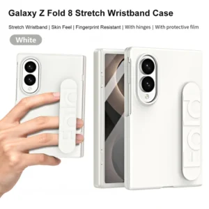 Luxury Silicone Wristband Invisible Bracket Hinge Protection Case For Samsung Galaxy Z Fold 8 Wide 5G Z Fold 8 Shockproof Cover 1