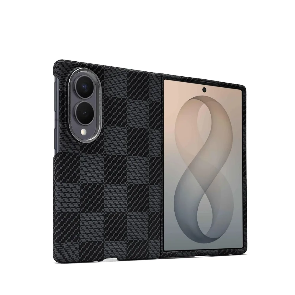 Premium PC Carbon Fiber Pattern Texture Case For Samsung Galaxy Z Fold 8 Ultra Magnetic Wireless Charging Anti-scratch Cover 1