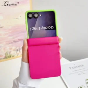 Luxury Matte for Magsafe Color Contrast Case for Samsung Galaxy Z Flip 8 7 6 zflip flip8 Magnetic Hard Shockproof Frosted Cover 1