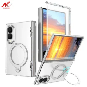 ZFold 8 Case Luxury Transparent Magnetic Stand Holder Case For Samsung Galaxy Z Fold 8 Ultra for Magsafe Clear Screen Film Cover 1