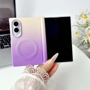 For Samsung Galaxy Z Fold 8 Z Fold 8 Wide Gradient PU Leather Magnetic Phone Case With Hinge Protect for Magsafe Charging Cover 1
