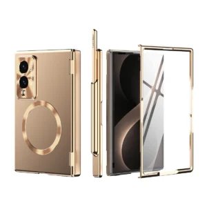 Magnetic Electrop Latedshell-film Integrated Case for Samsung Z Fold 8 Wide Hinge Protection Shockproof  for Magsafe Slim Cover 1