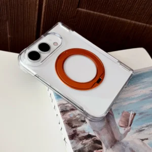 360 Rotating Magnetic Bracket Clear Case for Samsung Galaxy Z Fold8 Fold 8 Wide Shockproof for Magsafe Hinge Protection‌ Cover 1