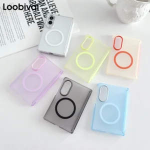 Zfold8 Translucent for Magsafe Candy Color Case for Samsung Galaxy Z Fold 8 Ultra 7 6 5 ZFold8 Hinge All-inclusive Hard PC Cover 1