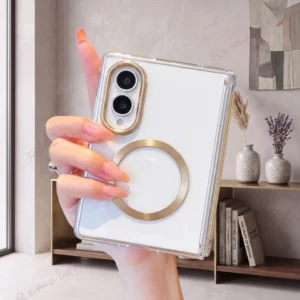 Transparent Magnetic Phone Case For Samsung Galaxy Z Flip 8 Fold 8 7 6 5 Magsafe Official Clear Shockproof Cover For Z Fold8 1