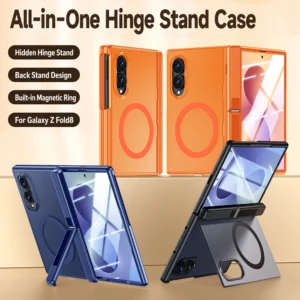 Luxury Frosted for Magsafe Case for Samsung Galaxy Z fold 8 Ultra Hinge Protection Glass Film Translucent Shockproof Hard Cover 1