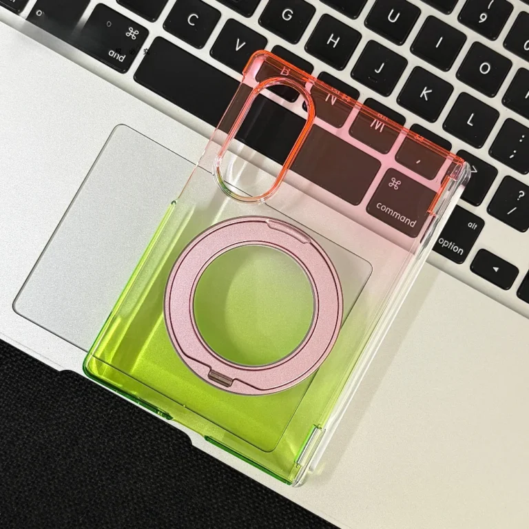 For Samsung Galaxy Z Fold 8 Wide Case Gradient Clear Rotating Magnetic Bracket Anti-fall Protect Cover For galaxy z fold 8 Shell 1
