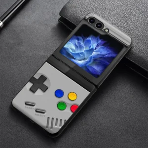 Phone Cover Case for Samsung Galaxy Z Flip 8 Flip6 Flip7 FE 7 6 5 4 3 Flip5 Flip4 Flip3 Purple Gaming Console 1