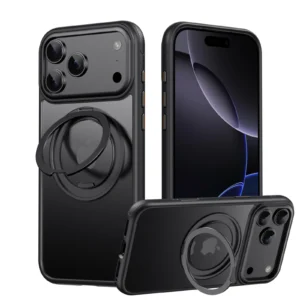 360° Mechanical Torque-Sound Rotating Stand Holder Magnetic Magsafe Phone Case For iPhone 16 15 14 13 17 18 Pro Max Plus Air 17E 1