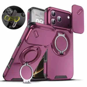 Shockproof Armor Funda For iPhone 17 18 iPhone18 Pro Max iPhone18 Promax Case Slide Lens Protector Cover Magnetic Holder Coque 1