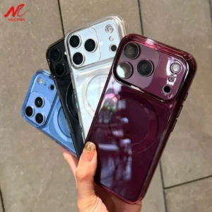 Luxury Transparent Magnetic for Magsafe Phone Case for iPhone 16 17 18 Pro Max Clear Hard PC Phone Cover With AI Camera Button 1