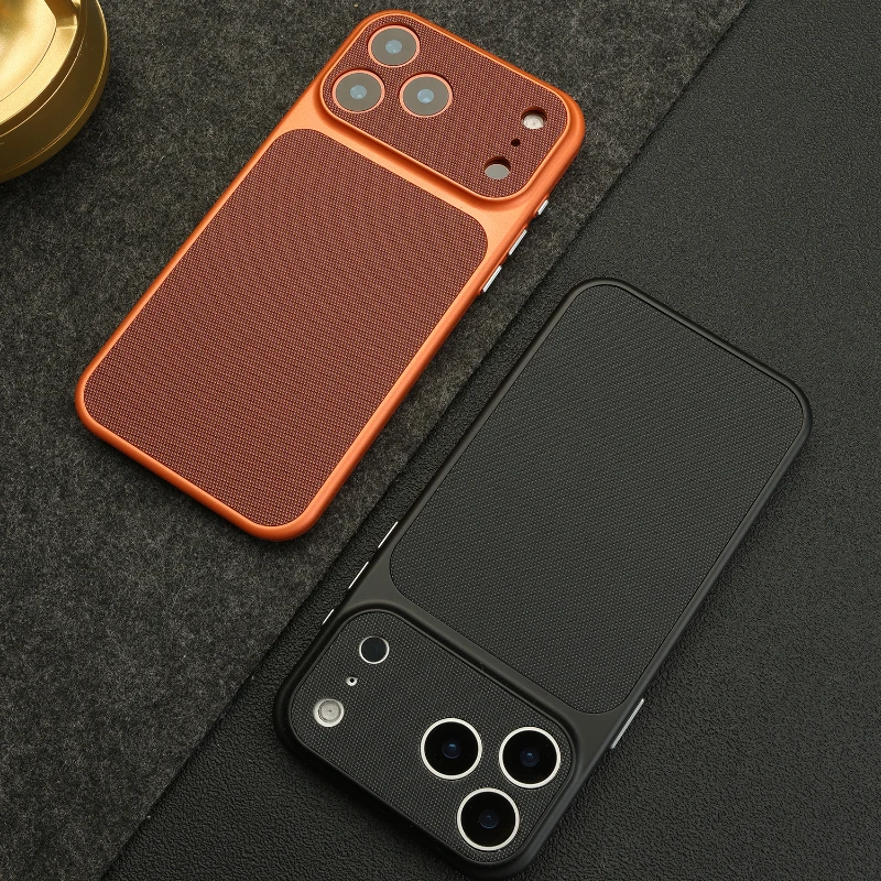 Luxury Hidden For Magsafe Magnetic Wireless Charging Shockproof Phone Case For iPhone 18 17 Pro Max/17 18 Pro Solid Color Matte Hard PC Frame Technology Woven Back Cover 1