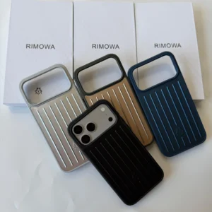RIMOWA  Aluminum Alloy Phone Cases For iPhone 18 17 16 Pro Max 3D Corrugated Stripe Back Luxury Bussiness Luggage Cover 1