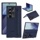 Matte Hard PC Hinge Phone Case For Samsung Galaxy Z Fold 7 6 Stylus S Pen Holder Bracket Fold6 Fold7 Glass Film Protector Cover