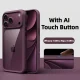 Luxury Burgundy Clear Phone Case For iPhone 17 18 Pro Max 17 18Pro Metal Buttons Skin Feel AI Touch Shockproof Protective Cover 1