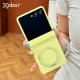 Wave Frame Silicone Matte Bracket Phone Case For Samsung Galaxy Z Flip 7 6 5 Candy Color Hinge Shockproof Magnetic Back Cover 1