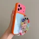 Luxury Dopamine Color-Block Chain Phone Case for IPhone 18 17 16 15 14 13 Pro Max Candy-colored Chain Glass Back Shockproof Case 1