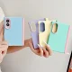 Korean Macarons Color Collision Cute Phone Case For Samsung Galaxy Z Fold 8 ZFold8 Wide Cover Magnetic Hinge Cases Kawaii Funda 1