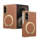 360 Rotating Magnetic Kickstand Texture Leather Case for Samsung Z Fold 8 Wide Shockproof for Magsafe Dual Axis Protection Cover 1
