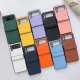 Skin Feel Leather Texture Anti-Scratch Shockproof Case for Samsung Galaxy Z Flip3 Flip4