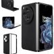Eastcoo Slim Fit Case for Oneplus Open, [Leather + Hard PC Back][Wireless Charging Support] Ultra-Thin Shockproof Protective Case Cover for Oneplus Open 2023, Black